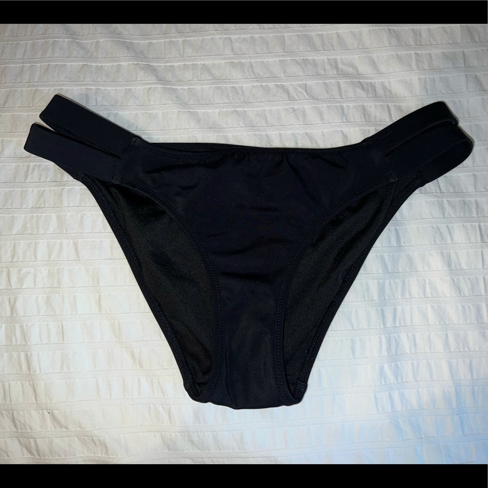 Victoria’s Secret Double Banded Hipster Black Bikini Bottoms
